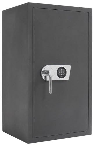 FELGNER Tresor MT Professional 86 E mit Elektronikschloss | Widerstandsgrad 1 | bedingter Feuerschutz | Als Waffentresor für Kurzwaffen + Munition nutzbar | 2 Fachböden | Anthrazit