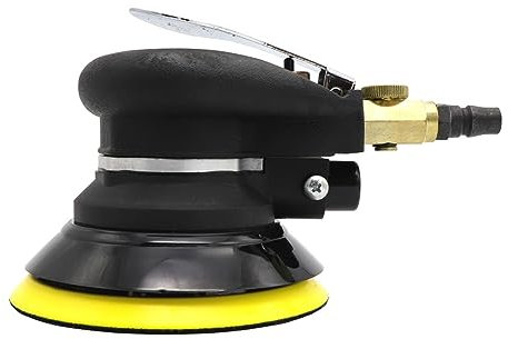 DIKAMAN Doppelschleifmaschine, Bandschleifer, 5 Zoll 10000RPM Pneumatische Air Sander for Autolack Pflege Werkzeug Polieren Maschine Holzbearbeitung Schleifer Polierer zum Schärfen