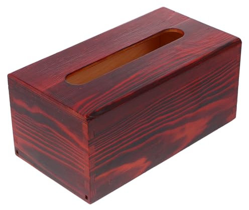 DRESSOOS Vintage Holz Taschentuchbox Retro Design Praktischer Napkin Organizer Mit Zugfunktion Für Wohnzimmer Schlafzimmer Büro Stilvolle Tissue Halterung