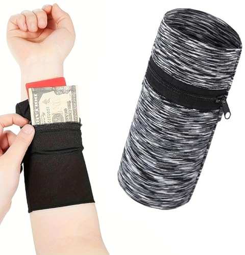 XINCHENG 1 x Handgelenktasche mit Reißverschluss, Sportbekleidung, Handgelenktasche, leichtes Handy-Armband zum Laufen, Handgelenktasche mit Reißverschluss für Fitnessstudio, Sport, Laufen, Wandern