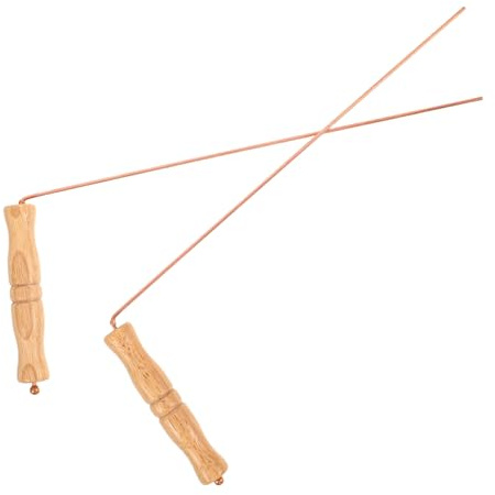 HEALSOPTHY Baguettes De Sourcier en Cuivre Pur 2 Pièces pour Chasse Aux Fantômes Et Radiesthésie, Compatibles Recherche Spirituelle, Accessoires De Détection Précision, Légères Et Portables