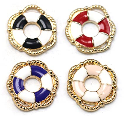 OSALADI 20stücke Rettungsring Legierung Schmuckzubehör Für Armbänder Und Rot Kreative Charms Für Einzigartige Designs