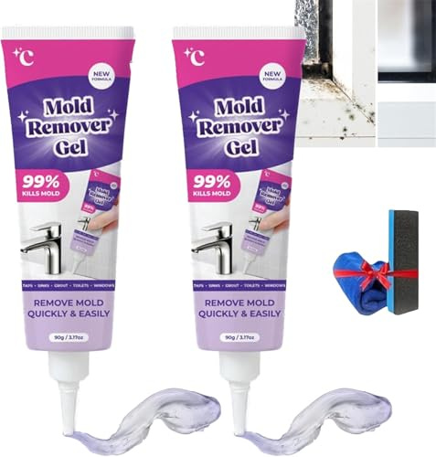 Vexclean Mold Remover Gel, Vexclean Mould Remover Gel, Powerful Vexclean Cleaning Gel, Highly Effective in Penetration, Fast Cleans, for Bathroom & Kitchen Tile Gaps, Walls & Grout (2)