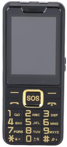 Zunate Big Nyckeltelefon för Seniorer, 2,6 HD -sprängsäker Skärm, SOS -nödknapp, Röstmeddelande, Högtalare, 2500mAh Batteri, Ficklampa, 0,3MP Kamera, Dubbel SIM, FM Radio (BLACK)
