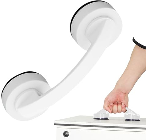 Sucritude Manetas De Ventosa Para Ducha - Tirador Para Puertas De Vidrio,Asidero Removible Para Empujar Y Tirar Sin Taladrar Para Baño Armario Cajón Espejo