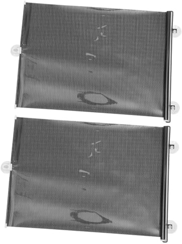 Cortina de Ventana Ventosa Telescópica 2 Piezas Negro
