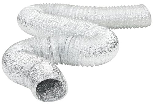Aluminium Luftschlauch 6 m Ø12,5 cm - Flexibler & stabiler Lüftungsschlauch für Garage, Keller, Industrie - Ideal für Abluft, Belüftung & Klimatisierung