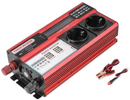 Convertisseur Tension Onduleur 4000 W 3000 W DC 12 V vers AC 220 V Transformateur avec 4 Ports USB Chargeur Poche EU Et Affichage LED pour Camping-Car Téléphone