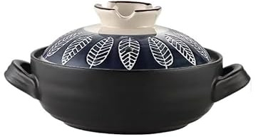 Cacerola Hierro Fundido Olla for estofado de cazuela, utensilios cocina cerámica, ollas for cocinar sopa, sartenes antiadherentes resistentes a altas temperaturas for Cocina(1.5L E)