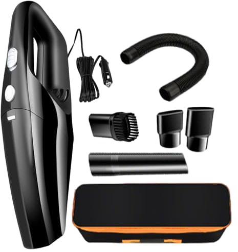 Aspirateur à main sans fil – Noir, aspirateur de voiture rechargeable, souffleur d'air portable pour détails automobiles, aspiration 2 en 1, filtre HEPA, chargement USB-C | Cuisine, véhicule, ordinate