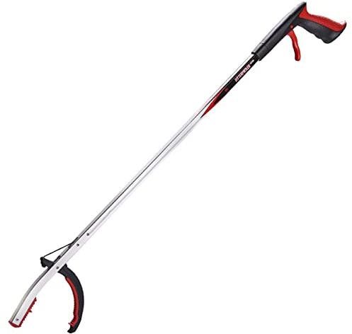 Helping Hand Company Extra Langer Streuschaufnehmer PRO 127 cm, robuster Streugreifer mit ergonomischem Griff, Müllgreifer, Greifstab für Erwachsene, Laubgreifer