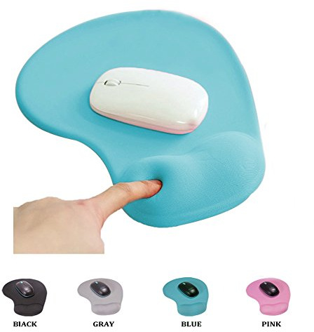 SHESHY Tapis de Souris, Confort avec Repose-Poignet Ergonomique, pour Ordinateur Portable, Bureau,Office,Game (Bleu)