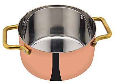 PRIAMI MULTISTORE ILSA MONOPORZIONE, MINI CASSERUOLA 2 MANICI INOX PLACCATO RAME, DIAMETRO 10CM H6CM 48CL ART 1555