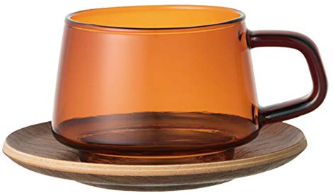 Kinto 28663 Sepia Tasse et soucoupe Ambre 9,5oz