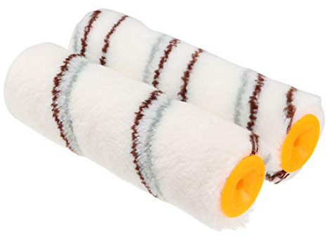 sourcing map 6 Inch Home Wall Mini Fiber Paint Roller Cover Nap 1/4 Hole Dia 2 Pcs