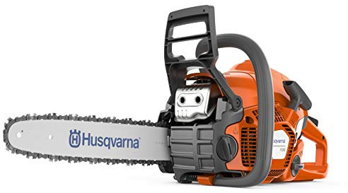 Husqvarna 130 Gas Powered Chainsaw, 38-cc 2-HP, 2-Cycle X-Torq Engine, 16 Inch Chainsaw with Automatic Oiler, For Wood Cutting and Tree Pruning