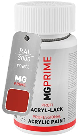 MG PRIME RAL 3000 Feuerrot/Flame red matt Lackstift 50 ml schnelltrocknend