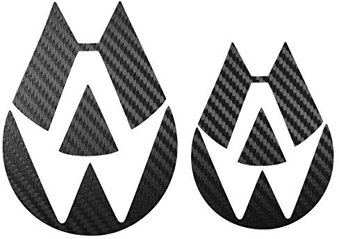 Juego de adhesivos para el emblema del coche, lámina autoadhesiva, ajuste perfecto para la parte delantera y trasera, tuning de vehículo K093 (carbono negro)