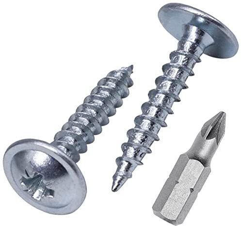 (450 Stück) verzinkter Stahl 3,5 x 16 mm Holzschrauben Metallschrauben modifizierter Halsspannkopf selbstschneidend (450, 3,5 x 16 mm)