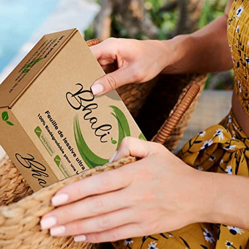 PACK 60 FEUILLES DE LESSIVE ECOLOGIQUE Linge doux | Eco Lessive Concentrée sans capsules ni liquide | Format 60 Lavages économiques Formule Detergent végétale | Savon bio écologique et biodégradable