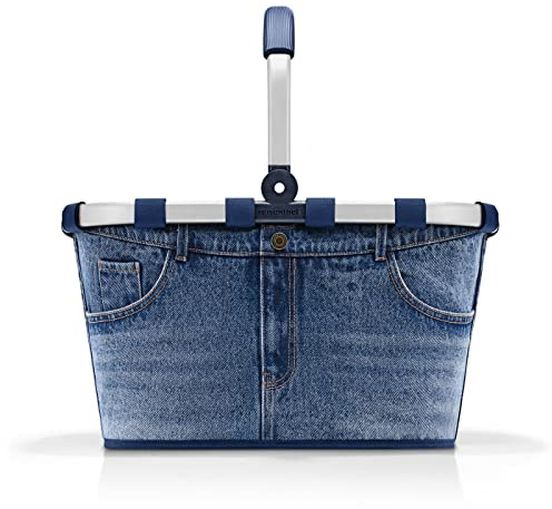 reisenthel carrybag Jeans 2 - Stabiler Einkaufskorb mit viel Stauraum und praktischer Innentasche – Elegantes und wasserabweisendes Design