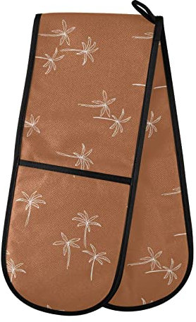 Maniques doubles antidérapantes avec boucle de suspension pour cuisine, pâtisserie, grillades, 88,9 x 17,8 cm