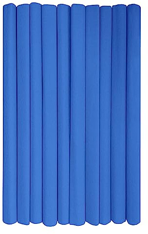 Interdruk - Crepe Paper Rolls for Kids, DIY and Decorations - Pack of 10 Reels (50cm x 200cm, 28g/m2) - 18 Sky Blue