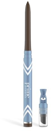 PRIME PROMETICS PrimeEyes Glide Eyeliner für reifere Frauen - wasserfest, hält lange und verwischt nicht - Gel-Creme-Textur, diskreter Spitzer und effektiver Applikator (Wood (Braun))