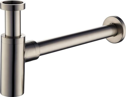 Damast - Sifone per lavabo Standard Colore Acciaio Spazzolato connessione 1 1/4 18219 - RUB7535 - Acciaio Spazzolato