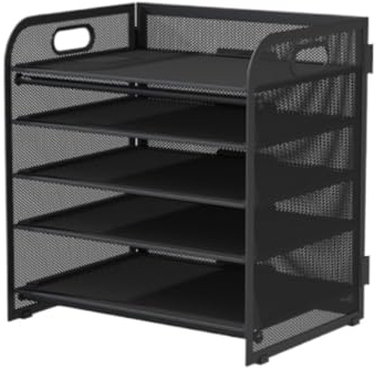IRYZE Schreibtisch Organizer Papier-Briefablage-Organizer Mit Stifthalter, Netz-Schreibtischzubehör Und Arbeitsplatz-Organizer Mit Griff Schreibtisch Akten Organizer