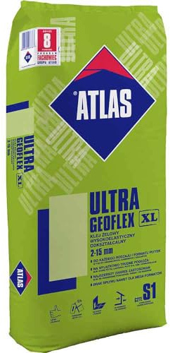 Fliesenkleber Flexkleber innen aussen Bodenheizung Fliesen 100x100 C2TE S1 ATLAS Geoflex Ultra 25Kg