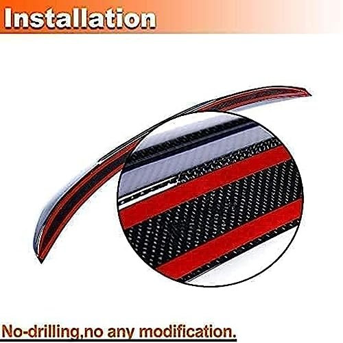 WJBBJW Für BMW 5 Series F10 Sedan 2010-2018 520I 523I 528I Heckspoiler, Auto Spoiler Carbon Spoiler, Kohlefaser Auto Spoiler,1PCS Dauerhaft Kofferraum Spoiler Wing Lip Schwarz