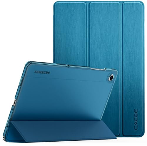 CACOE Cover per Samsung Galaxy Tab A9+ / A9 Plus 11 Pollici 2023-SM-X210 / X216 / X218, Ultra Sottile Traslucido Opaco Cover Posteriore con Funzione Auto Sveglia/Sonno (Blu Pavone)