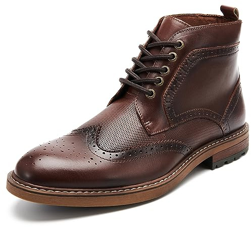 Arkbird Mens Dress Boots Genuine Leather Oxford Brogue Chukka Ankle Boot for Men