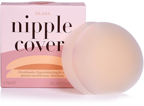 Premium Kit de Coussinets pour tétons I 4 pièces Nipple Pads Cover pour Femmes | Coussinets réutilisables Ultra Fins en Silicone I Hypoallergénique & Résistant à l'eau