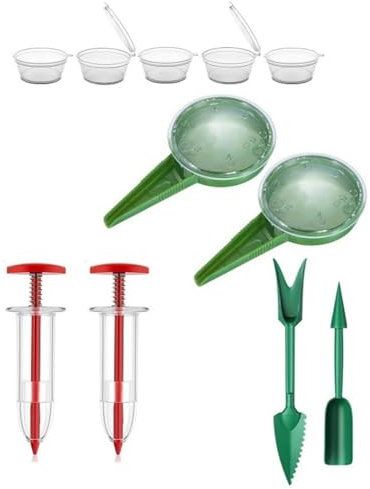 Contencinty Mini Seeder Seed Seeder Tools, Hand Seedling Spreader and Broom Set, Small Spreader Handheld Seeder