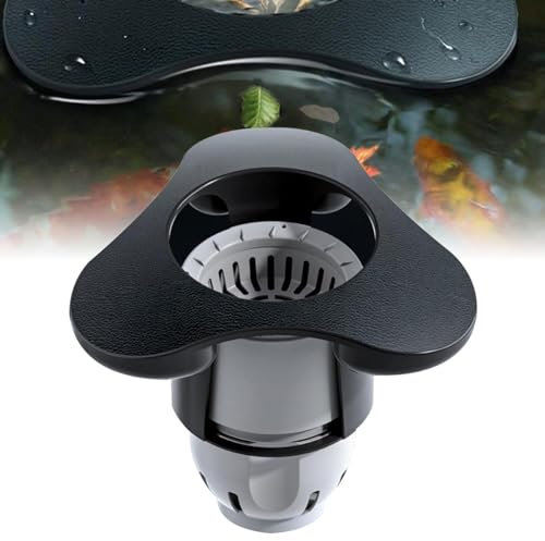 XCSCUK Schwimmender Teichskimmer, Teichschmutzsammler, 360 Grad automatischer Poolreiniger, für Fischteiche, Schwimmbäder