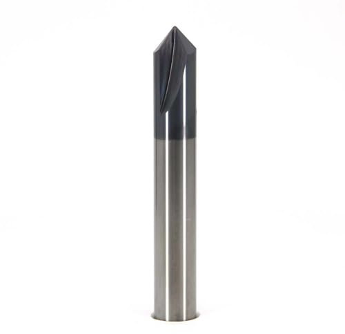VHM Fasenfräser 90° TiAlN-beschichtet – Für Stahl & Edelstahl | Hohe Standzeit, hitzebeständig, präzise Spanabfuhr | Profi-Entgratfräser für harte Werkstoffe | 3 Schneiden (5 mm)
