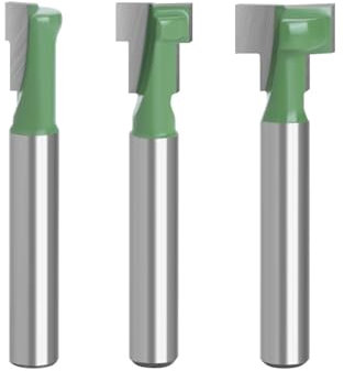 GZHXF Jeu de fraises à rainurer en T, tige de 6,35 mm, 1 pièce, for le travail du bois