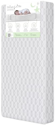 Dream On Me 5 Cozy Cloud 2-in-1 Crib and Toddler Mattress, Dual-Sided - Infants & Toddlers, Breathable & Waterproof, 75% Recycled Fiber, GREENGUARD Gold & Baby Safety Alliance Certified – Taffeta