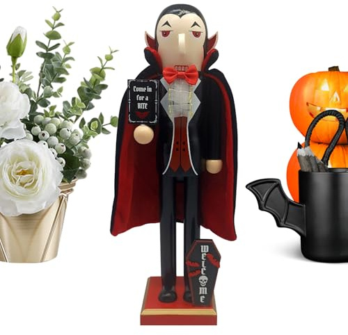 Genérico Soldado Cascanueces De Halloween, Estatua Coleccionable, Decoración De Cascanueces De Madera, para Estante de Cocina Chimenea Gabinete Mesa Ventana Mostrador