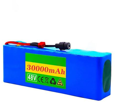 Batería De Iones De Litio Para Bicicleta Eléctrica, 48 V, 30 Ah, 13S3P, Con Cargador Y BMS Integrado. Ideal Para Motores XT60 De 200 W, 350 W, 500 W, 800 W, 1000 W Y 1500 W. 48V 30A,T