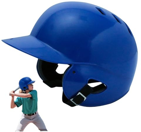 Grtheenumb Casco da Battuta per Bambini, Casco da Tee Ball Traspirante Addensato Resistente agli Urti Battente Protettivo Taglia Unica per Bambini Gioventù, Blu