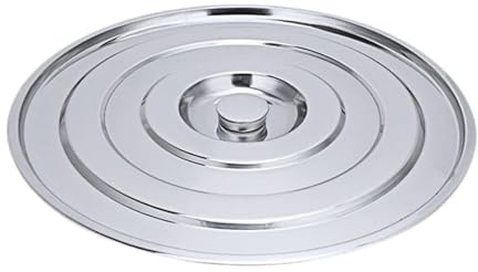 ＡＷＨＡＯ Tapa de Acero Inoxidable para Ollas Y Soperas, Tapa de Repuesto Portátil con Pomo, Ideal para Acampar, Asar, Cocinar Y Restaurantes, 45 Cm de Diámetro