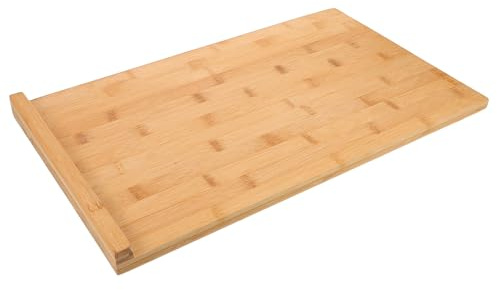 SHINEOFI Planche à Découper Grosse Taille 50 X 30 Cm en Bois Robuste, Compatible Lave-vaisselle, Surface Spacieuse Multifonction pour Hacher, Pétrir et Couper Légumes, Fromage – Accessoire