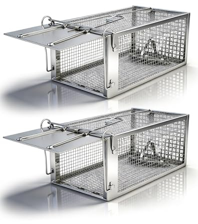 NETONDA 2X Pieges a Rats Cages Souris Attrape Rat Trap Extérieur Piège à Loir Professionnel