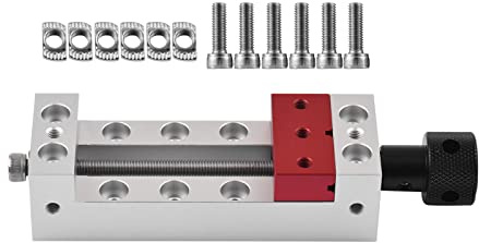 Acouto Tornillo de Banco con Abrazadera Plana de 56 Pulgadas de Ancho de Mandíbula para Tallar Máquina de Grabado Taladro de Banco Reloj Reparación de Objetos Pequeños Prensa de Taladro de Diámetro