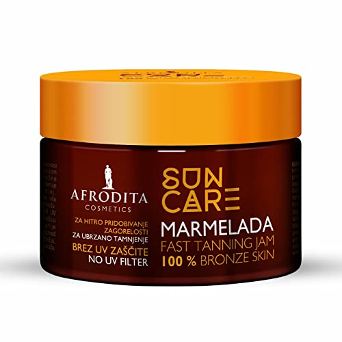 Afrodita Cosmetics SUN CARE Bräunungsbeschleuniger Marmelade BRONZE | Für schnelle und intensive Bräune | 100% BRONZEHAUT | Reiche Textur | Ölige Cremeformel