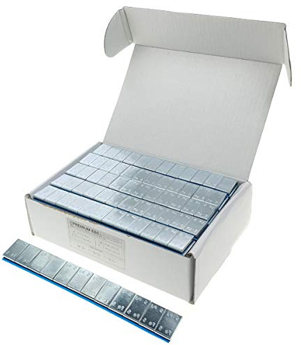 Stix Edgy Slim Klebegewichte Auswuchtgewichte 600 Stück 5g - 100 Streifen à 60g verzinkt 3,5mm Slim Design mit starker Klebefolie für Alufelgen und KFZ-Felgen 3KG