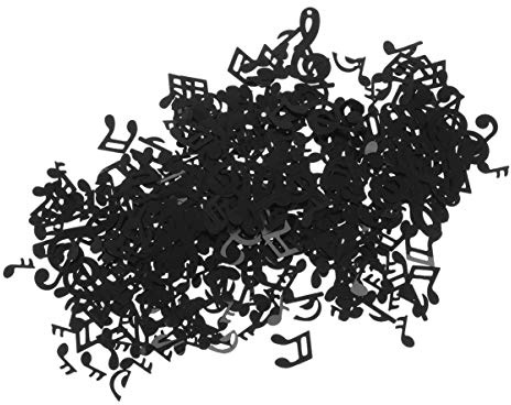 TOYANDONA Musikalisches Konfetti Mit Musiknoten Tischdekoration Für Musikpartys Hochzeiten Geburtstage & Babypartys Kunststoff Streu Konfetti 3.50X1.40Cm Schwarz